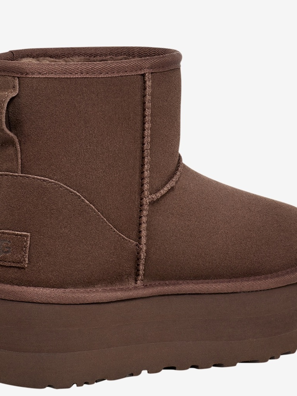 UGG Women's Chocolate Brown Platform Short Boot